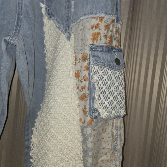 POL Light Blue Patchwork Flare Jeans. NWOT - Picture 4 of 7